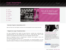 Tablet Screenshot of jungetheaterfabrik.ch